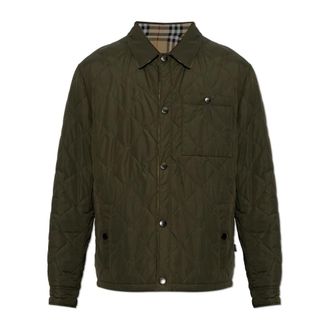 Burberry Gewatteerd jack Brighton - Heren - Jassen - Groen - Maat: S Katoen