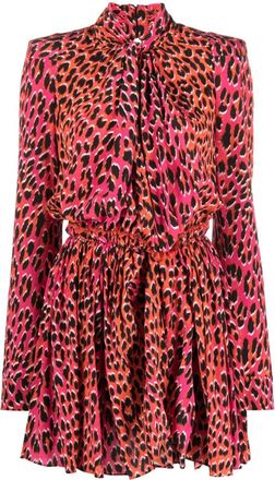 Zadig&Voltaire animal-print silk minidress - women - Viscose/Silk - M - Red