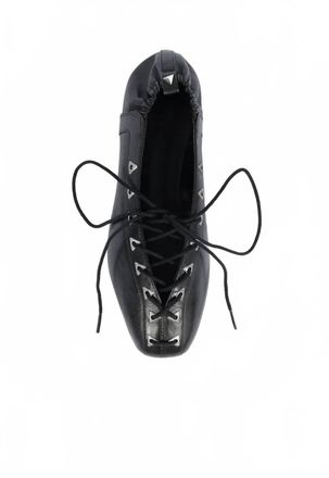 Schutz Womens Lola Leather Flat In Black