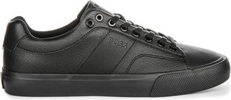 HUGO BOSS Schoenen, Heren, Zwart, 42 EU, Leer, Tennis Trainers Grit