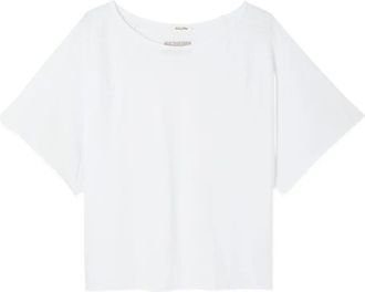 American Vintage T-shirt Apoly con scollo a barca - Bianco