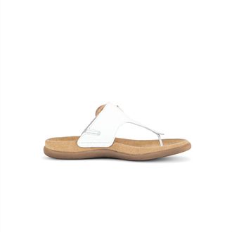 Gabor Womens Thong Buckle Sandal In White