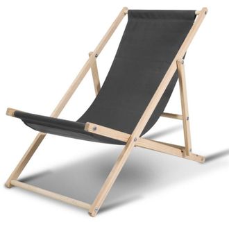Vingo Vingo - swanew Lounger Swing Lounger Lounger pieghevole da spiaggia Lounger da balcone Lounger Chair legno nero 2 pezzi