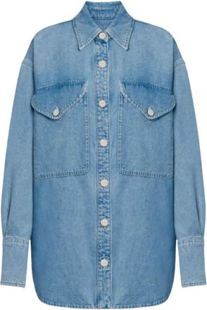 Dondup Camicia over - Dames - Spijkeroverhemden - Blauw - M - Denim - Overhemden