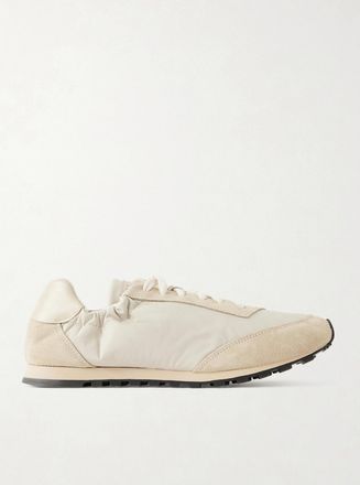 Le Monde Beryl Sneakers In Shell Con Finiture In Camoscio E Pelle Slim Runner - Avorio