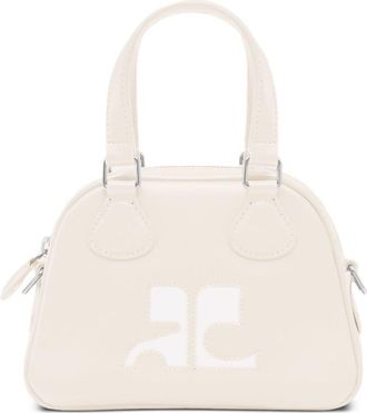 Courrèges mini leather bowling bag - unisex - CALFSKIN - One Size - Neutrals