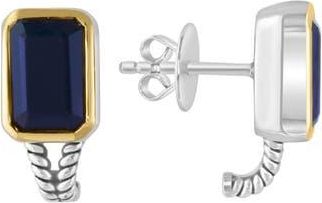 Effy Two-Tone Onyx Stud Earrings in Navy at Nordstrom Rack