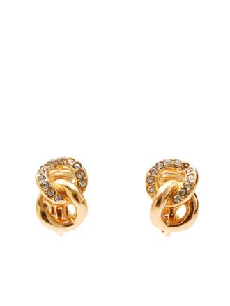 Dior Orecchini a clip con strass - Oro
