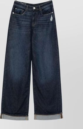 Emporio Armani wide-leg trousers with rolled cuffs