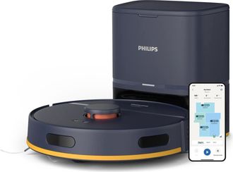 Philips Homerun 2000 Series Robot Aspirador Con Funci&oacute;n Mopa Azul Oscuro Xu2100/15