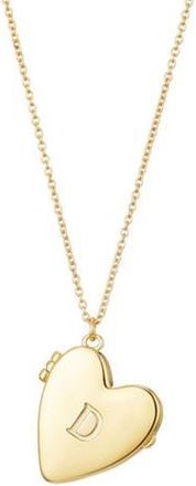 Adornia Initial Heart Locket Pendant Necklace in Gold-D at Nordstrom Rack