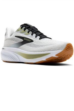 Brooks Mens Ghost 17 Running Shoe In White/black/tea
