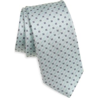 BOSS Neat Silk Jacquard Tie in Open Green at Nordstrom