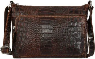 Jack Georges Hornback Croco Mini City Crossbody in Brown at Nordstrom