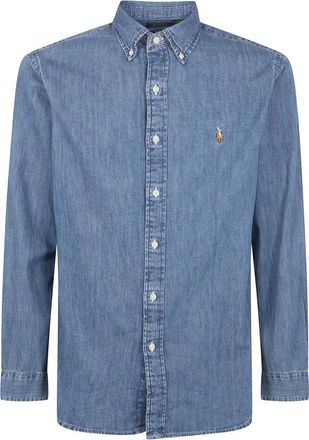 Polo Ralph Lauren Denim Button-Down Shirt - Heren - Spijkeroverhemden - Blauw - XL - Denim - Overhemden