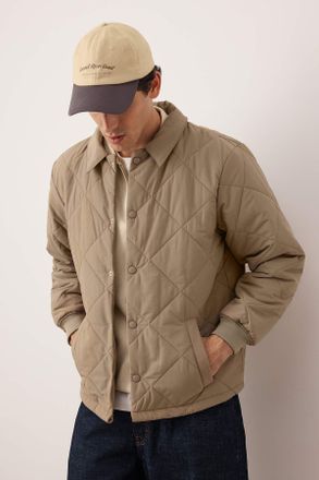 Trendyol MAN Heren Beige Effen Lang Regular fit Winter Jassen