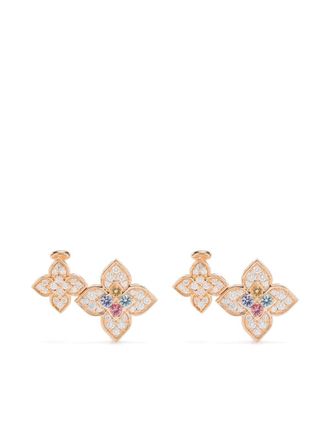 Roberto Coin 18kt ros&eacute;gouden Venetian Princess oorbellen met stenen - Roze