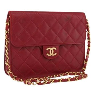 Chanel Pre-owned Cross Body Bags, female, Red, Size: ONE SIZE Pre-owned Vintage Shoulder Bag