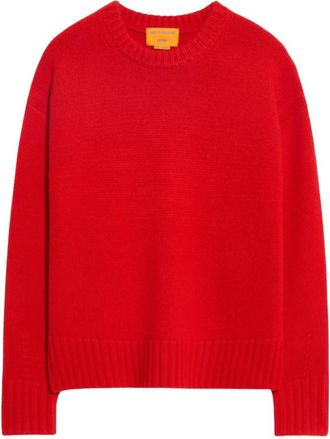 Guest In Residence Cozy Crew Sweater - Dames - Ronde hals truien - Rood - L - Kasjmier - Truien & Vesten