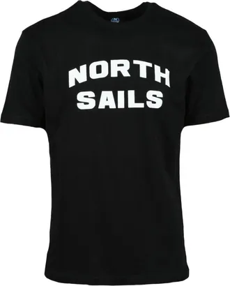 North Sails Tops, Heren, Zwart, 2Xl, Katoen, Katoenen T-shirt