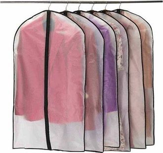 OEM Fundas Protectoras Para Prendas De Vestir, A Prueba De Polvo, Agua, Polillas Y Humedad, Semitransparentes, Con Cierre De Cremallera, Para Camisas, Tra