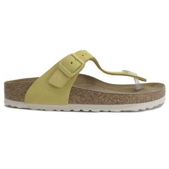 Birkenstock Gizeh BS Nubuck Leather Unisex Casual Sandals - Popcorn - Size:UK 4.5