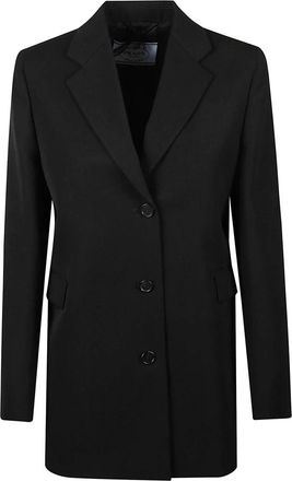 Prada Gabardine Compact Blazer - Dames - Blazers - Zwart - XS - Wol - Jassen