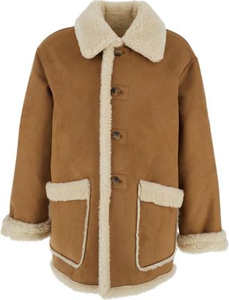 Dunst Omkeerbaar Shearling Jas - Heren - Jassen - Beige - XL - Jassen