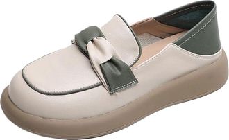 Generic Versatile White Shoes for Women Spring Retro Casual Sneakers Casual Men Dress Shoes (Green, 3.5)