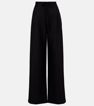 Róhe Wool and mohair wide-leg pants