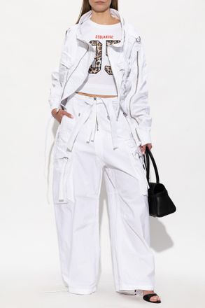 Dsquared2 Jacket With Pockets, Womens, White