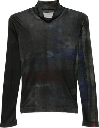 Yohji Yamamoto printed T-shirt - women - Lyocell - 2 - Black