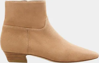 Stuart Weitzman Stassi Suede Zip Ankle Boots