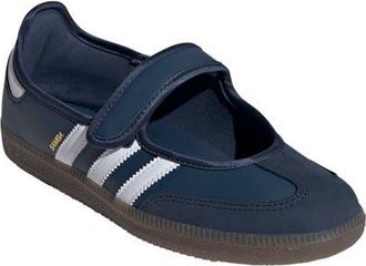 adidas Samba Jane Sneaker in Crew Navy/White/Gold at Nordstrom, Size 10.5