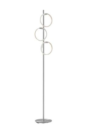 Brightech Saturn 66 LED Modern Ring Floor Lamp with Detachable Lights in Polished Silver at Nordstrom
