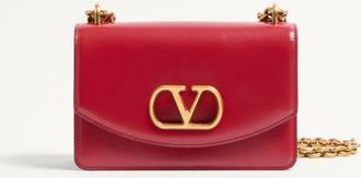 Valentino Garavani Valentino Garavani Vain Small Shoulder Bag In Shiny Calfskin Wo