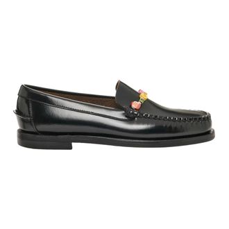 Sebago Loafers, female, Black, Size: 7 1/2 US Frank Beads Loafer