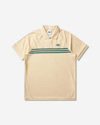 adidas Men s Chest Stripes Polo Warm Vanilla