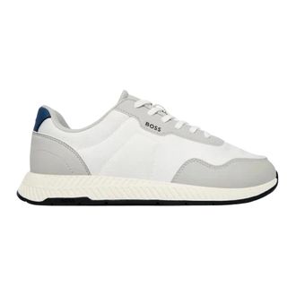 HUGO BOSS Schoenen, Heren, Grijs, 43 EU, Polyester, Titanium Runner