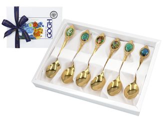 OEM Cucharas Doradas Carmani, Van Gogh / Surtido De Pinturas (6 Piezas/juego)
