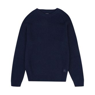 Baracuta Rib Crewneck - Heren - Sweatshirts & Hoodies - Blauw - Maat: XL Wol
