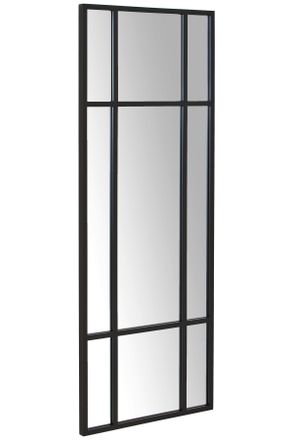 MID.YOU Mid.you Wandspiegel, Schwarz, Metall, Glas, Holzwerkstoff, rechteckig, 60x160x3 cm, Bsci, Garderobe, Garderobenspiegel