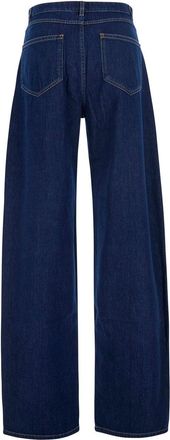 Max Mara Womens Trousers Blue Tech Fabric Cotton