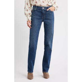 Treasure & Bond Mid Rise Straight Leg Jeans in Medium Dark Wash at Nordstrom Rack, Size 30