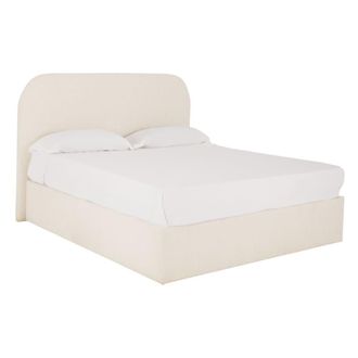 Deco Wood Cama con canap&eacute; blanca para colch&oacute;n 180x200cm