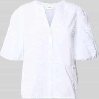 s.Oliver Red Label Regular Fit Bluse aus reiner Baumwolle in Weiss, Gr&ouml;&szlig;e 34