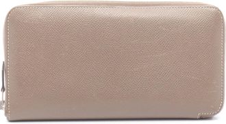 Herm&egrave;s Etoupe Gray Gray Epsom Leather Long Wallet (Bi-Fold) (Pre-Owned)