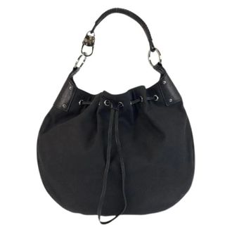 Gucci Bolso de hombro hobo de nailon y cuero Pre-owned - Pre-owned - Mujer - Negro - ONE SIZE