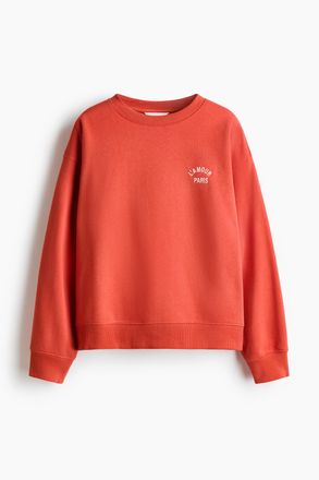 H&M Sweatshirt mit Textmotiv - Orange