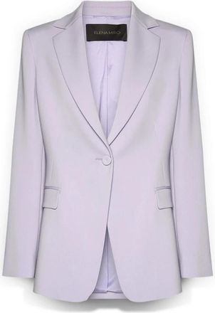 Elena Miro Getailleerde Blazer in Cady - Dames - Blazers - Paars - 7XL - Leer - Jassen